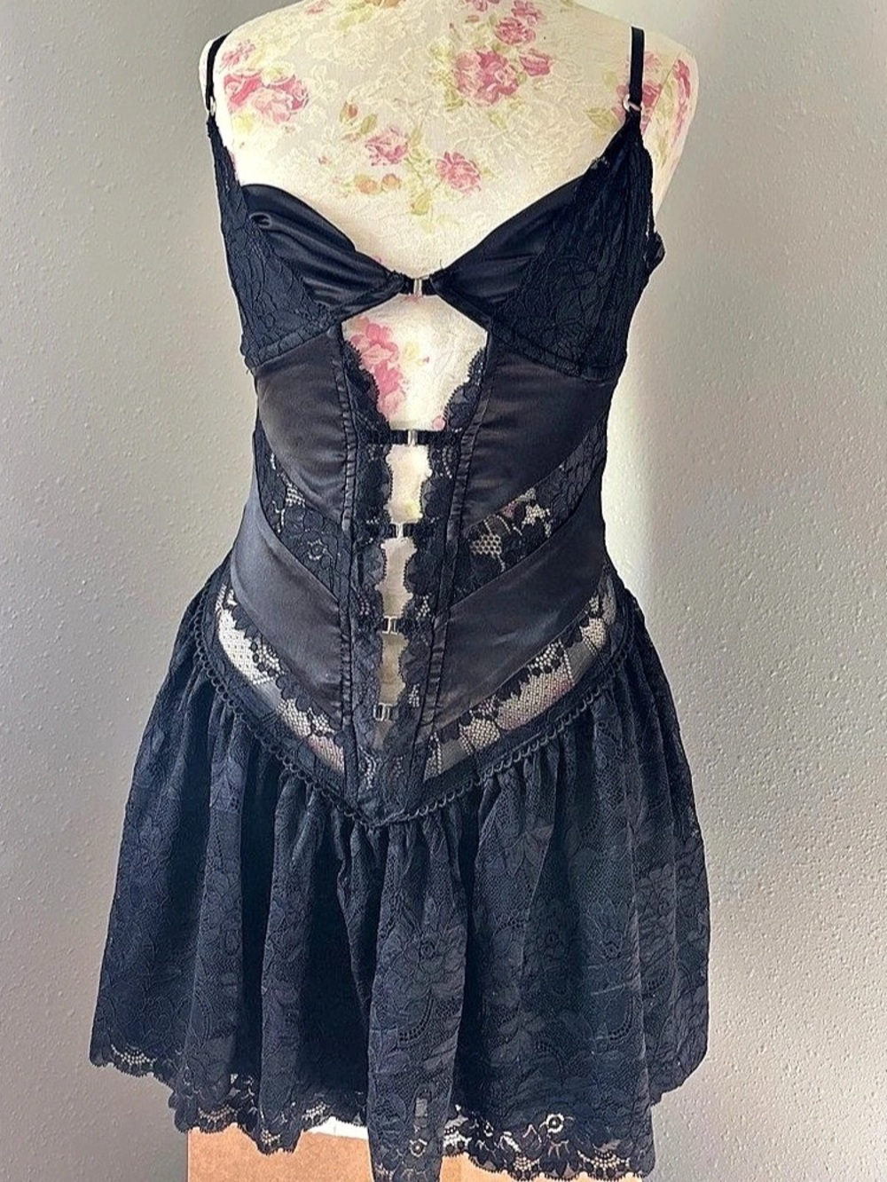 Outcast Black Lace Mini Dress Size Medium